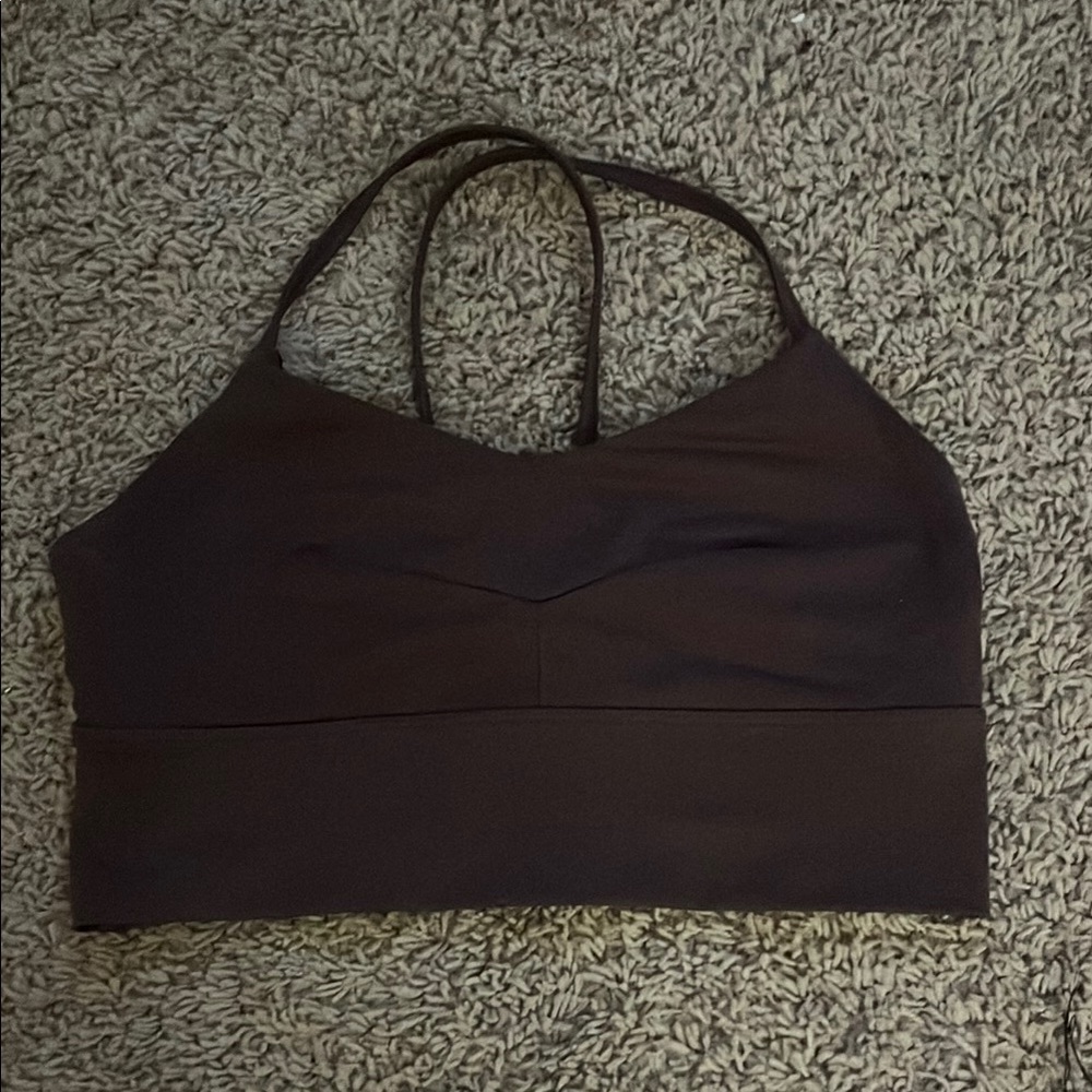 Brown Strappy Sports Bra perfect for yoga and exercise